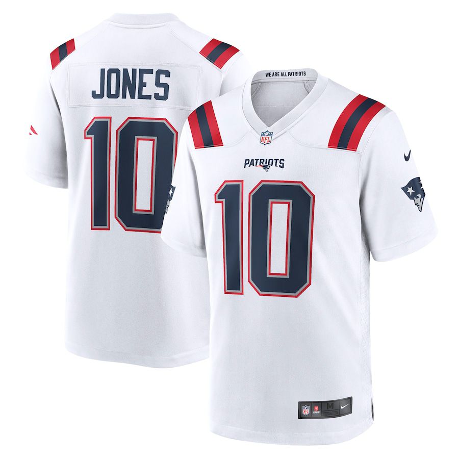 Men New England Patriots #10 Mac Jones Nike White Player Game NFL Jersey